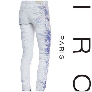 NWT $322 IRO Nedra Splash Blue Jeans